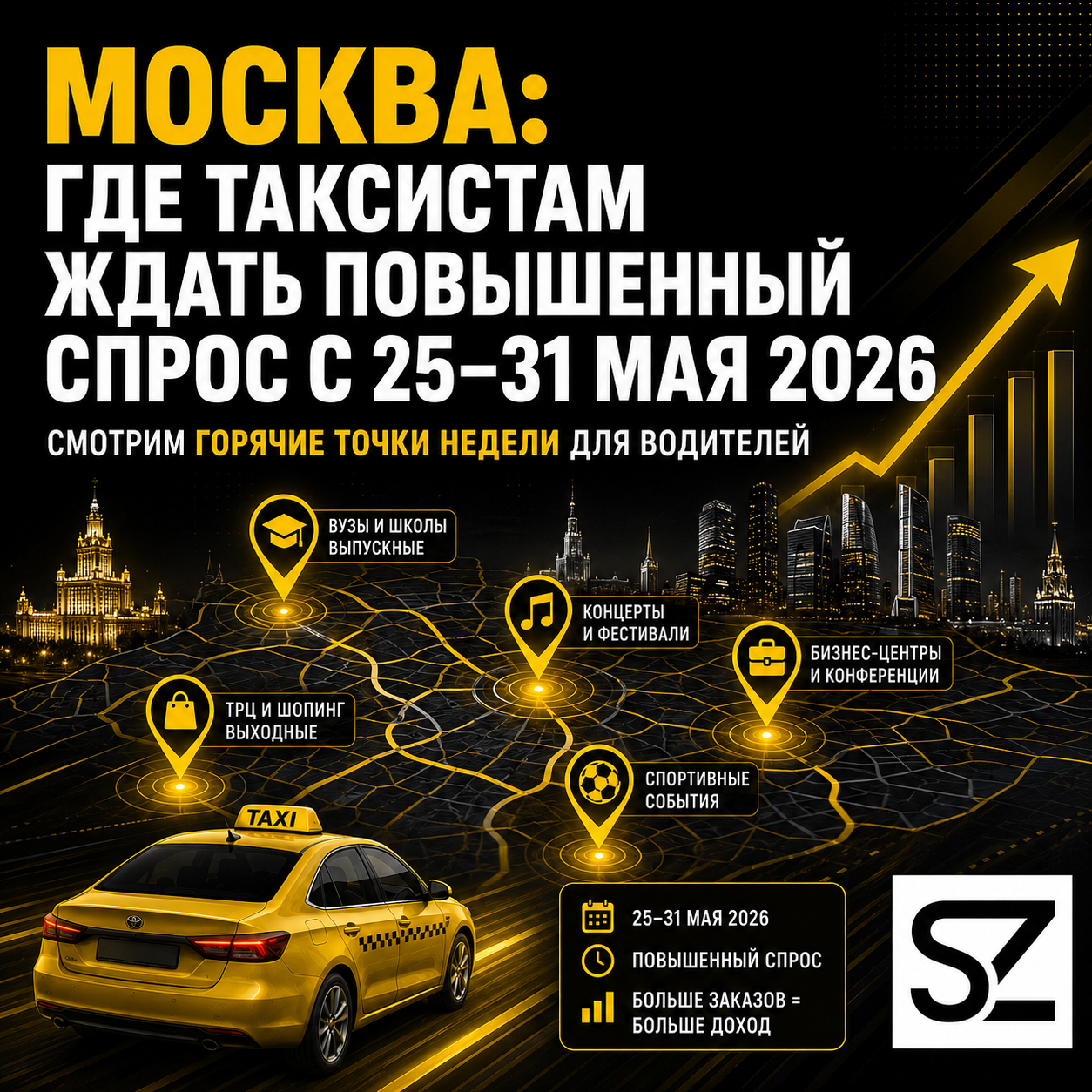 Москва где таксистам ждать повышенный спрос с 25 - 31 мая 2026.png